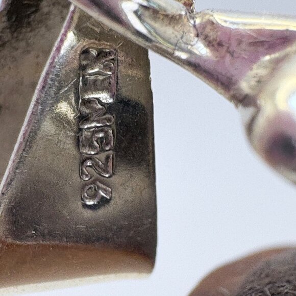 VTG Sterling Silver 925 Christmas Tree Puffed Design Pendant Size 3" Length - Picture 4 of 9